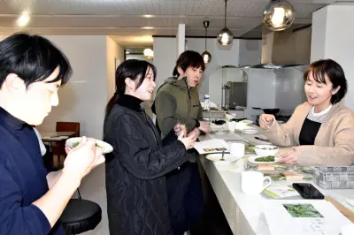 福島・国見町産春菊の新たな魅力 パスタソース「春菊ジュノベーゼ」共同開発