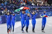 イタリアがショートトラック混合リレーで初優勝、満員の会場に怒号のような歓声響く