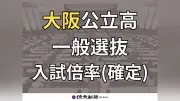 大阪府公立高校一般選抜の倍率確定 北野高校1.26倍、天王寺高校1.16倍