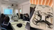 聖和学院高生がドローンと３Ｄスキャナーを体験、最新技術で情報授業を革新