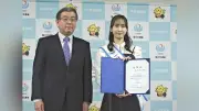 松井玲奈さんが一日運輸局長に就任、交通の重要性を市民に伝える