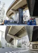 大阪・梅田の繁華街で巨大な下水管が十数メートルも隆起 交通規制で通勤通学に影響