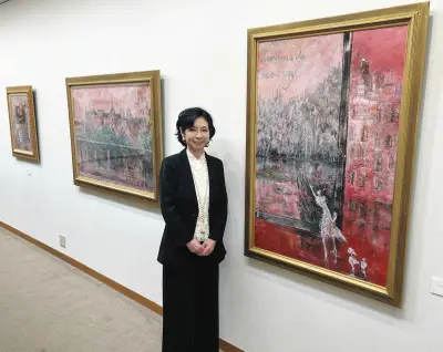 画家・宇野かこ氏、節目の50回目個展を日本橋高島屋で開催 愛をテーマに30点展示