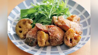 ブリとレンコンのカレー風味から揚げ：食欲をそそる和風レシピで食卓を彩る