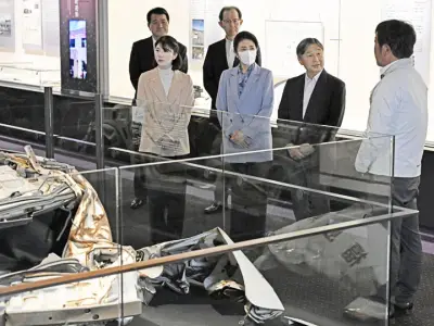 天皇皇后両陛下と愛子さま、富岡町の震災アーカイブ施設を視察 復興の歩みに理解深める