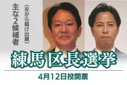 練馬区長選挙が告示、新人3人が立候補 4月12日に投開票へ