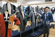 三社祭前に44町会の半纏展示、松屋浅草で熱気を先取り