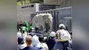 岡崎城西高生が制作したアジアゾウ「ふじ子」の実物大像、岡崎市東公園動物園に寄贈