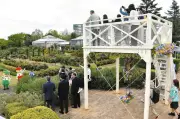 京成バラ園で春イベント開幕 展望台やパレードで花の国を一望