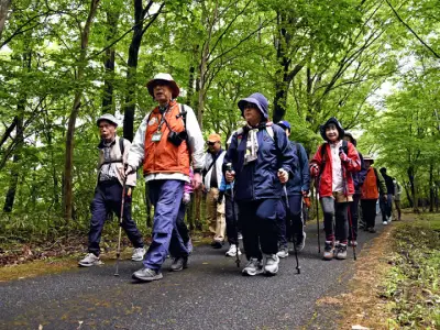新緑の美しい景観を満喫、福島県西郷村でワンデーマーチ開催