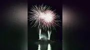 鞆の浦で花火大会、約2000発が夜空と水面を彩る