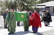 出雲大社で大祭礼、晴天の下で五穀豊穣と皇室の繁栄を祈願