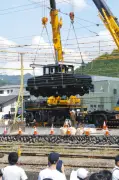 大正時代の電気機関車「デキ」、下仁田駅前に移設 街中活性化のシンボルに