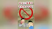 鳥取砂丘マナー違反防止へ、県が啓発動画を公開 落書きやドローンに注意喚起