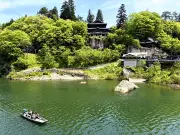 「霧幻峡の渡しin柳津」開幕、只見川の絶景を和船で満喫