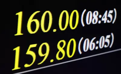 円相場、一時1ドル160円台に下落 中東情勢の不透明感で