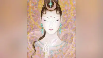画家・鶴田一郎氏、仏像に着想得た美人画「菩薩」シリーズに挑戦
