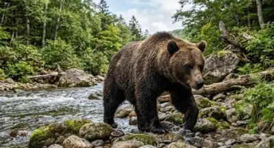 札幌市円山動物園、エゾヒグマが立ち上がる映像を公開 巨体が窓にツメを当てる迫力