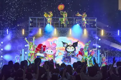 USJ、7月1日から夜の夏祭り「ネオン・グロウアップ」開幕 びしょ濡れ体験も