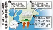 和歌山・古座川でレベル5氾濫特別警報、線状降水帯と台風上陸が重なる