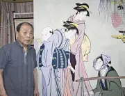 89歳・橘剛氏の個展「今よみがえる黄金の映画スターたち」福島市で開催、浮世絵も初公開