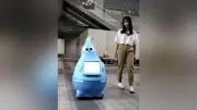 琵琶湖の妖精ロボ「わっこ」が市役所案内、実証実験開始