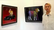 身近な動物通し時代描く　岐阜市で油彩画家・奥村晃史さん個展