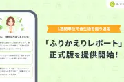 AI食事管理アプリ「あすけん」、新機能「ふりかえりレポート」正式版を提供開始