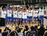 男子バスケB3・立川ダイスが初優勝、ファン200人が市役所で歓喜