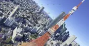 Google EarthのWeb版で飛行機シミュレーター機能が利用可能に、東京タワーをすれすれ飛行