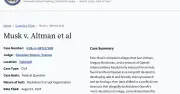 イーロン・マスク氏のOpenAI訴訟、時効により請求却下　反トラスト法の主張は認められず
