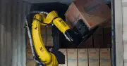 サンワサプライ、AI搭載コンテナ向けロボ「RockyOne」で物流自動化 西日本拠点に導入