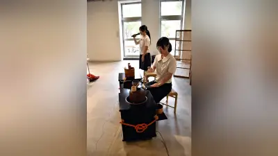 あきた総文で高校生が茶会披露、なまはげせんべいなど秋田の風情