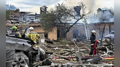 キーウ郊外の武器展示会に弾道ミサイル攻撃、10人死亡