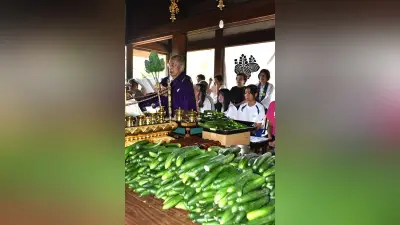 小豆島で「諸病きうり加持」 約1500本のキュウリに無病息災願う 弘法大師伝来の秘法
