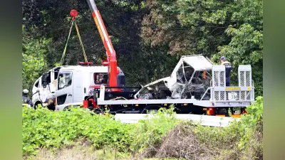 茨城・つくばでトラックと乗用車が正面衝突、1人死亡2人重傷