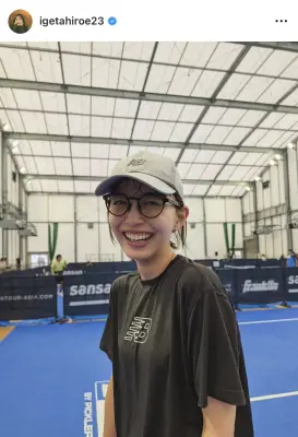 井桁弘恵、ピックルボール大会出場を報告 汗だくのウエア姿にファン驚き