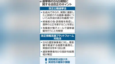 選挙時のSNS偽情報対策、改正公選法と情プラ法が成立 AI使用表示を義務化