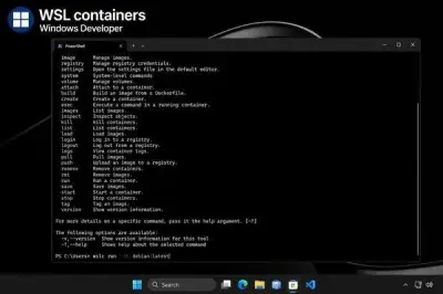 MicrosoftがWSL 3の存在を否定、WSL Containersの提供を発表