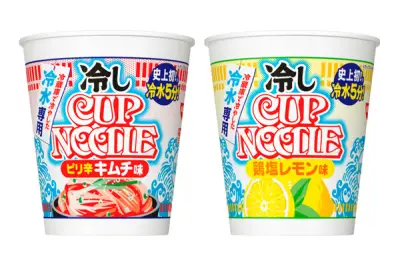 日清食品、ブランド初の冷水で作る「冷しカップヌードル」2種発売