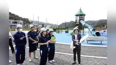 大槌町の病院跡地に「きてみっつぁパーク」11月完成 子どものアイデア満載