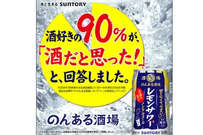 サントリー「のんある酒場」90%がアルコール入りと誤認、試飲調査で明らかに