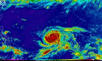 台風9号、猛烈な勢力でグアム接近 最大瞬間風速90m、カテゴリー5相当