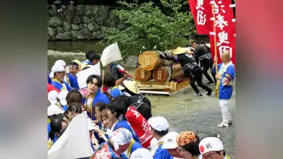 伊勢神宮の式年遷宮（2033年）に向け、川曳行事が行われ、宇治奉曳団がヒノキ5本を奉納 約2200人参加