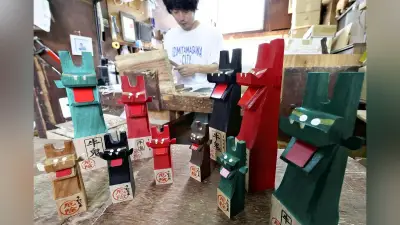 宇和島牛鬼まつり前に木彫り置物制作最盛期、今年は約500個出荷へ