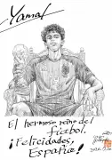 【W杯2026】『アオアシ』作者・小林有吾氏、スペイン優勝祝福でヤマル選手のイラスト公開