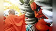 青森ねぶた祭まであと2週間、菱友会が開眼式で魂込める