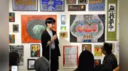 支援学校生・岩間さんの作品展、宇治市役所で開催中
