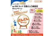auじぶん銀行、au PAYカード引落とし口座設定で最大5,000円キャッシュバック