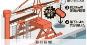 川崎クレーン事故、海中から遺体発見 行方不明の男性作業員か